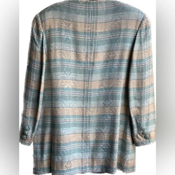 EUC vintage jacquard boyfriend suit jacket - Picture 2 of 14